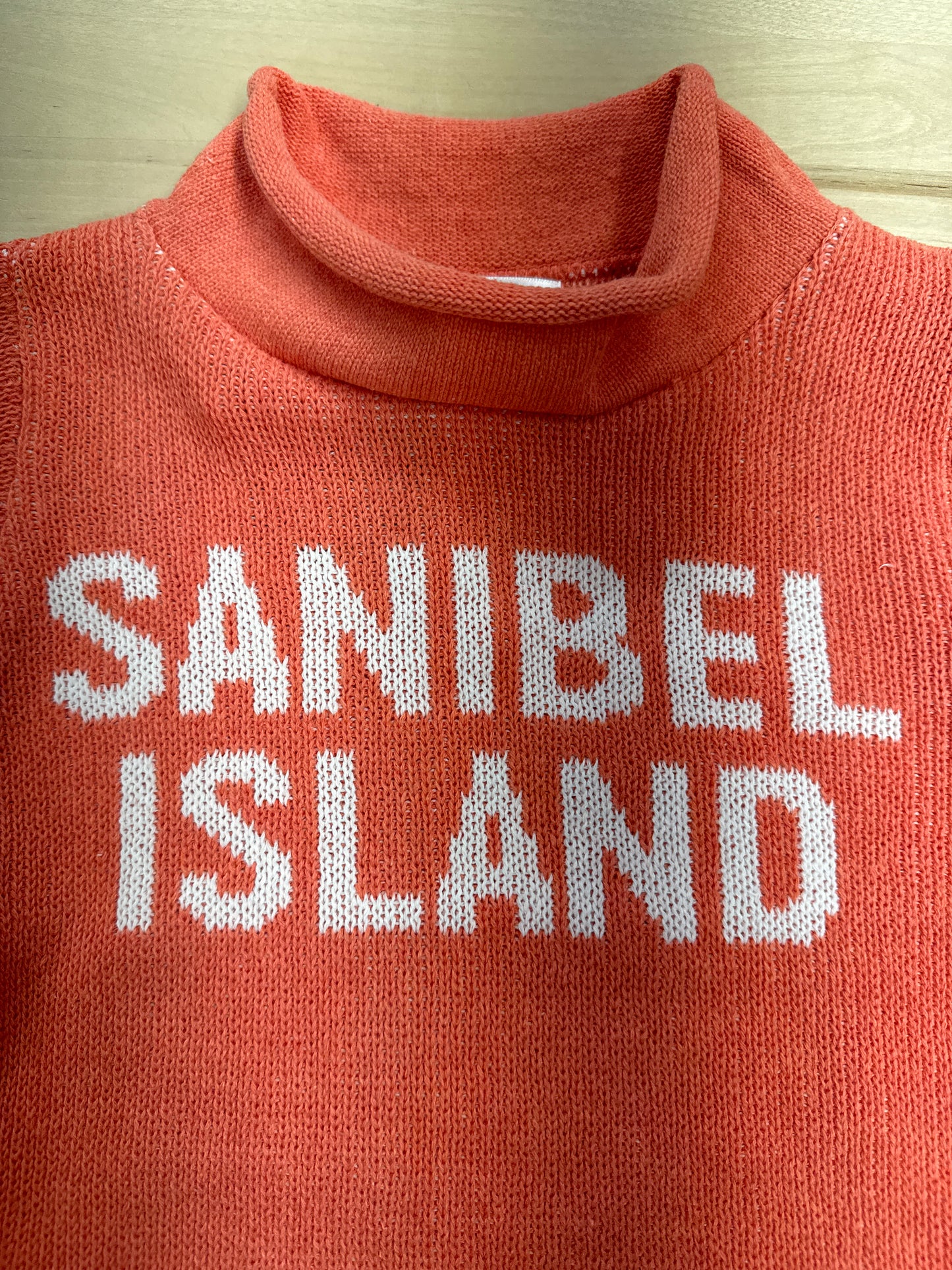 Sanibel Roll Neck Sweater- Coral