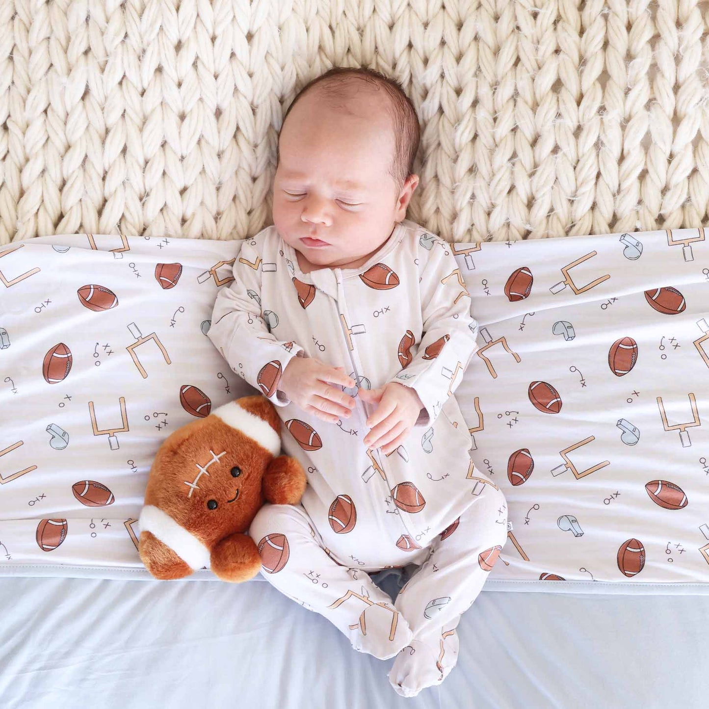 Bamboo Footie Tiny Touchdowns