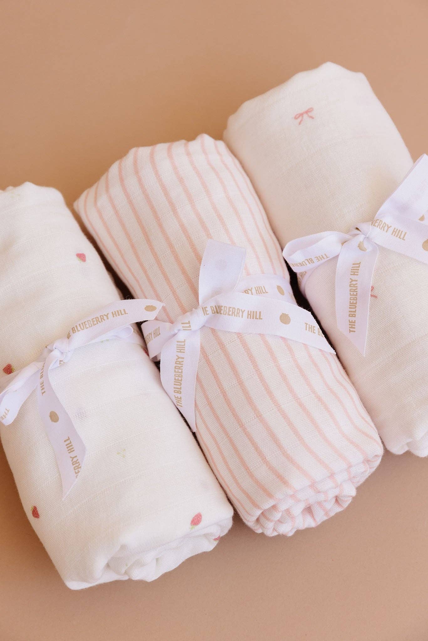 Organic Cotton Swaddle- Pink Stripe