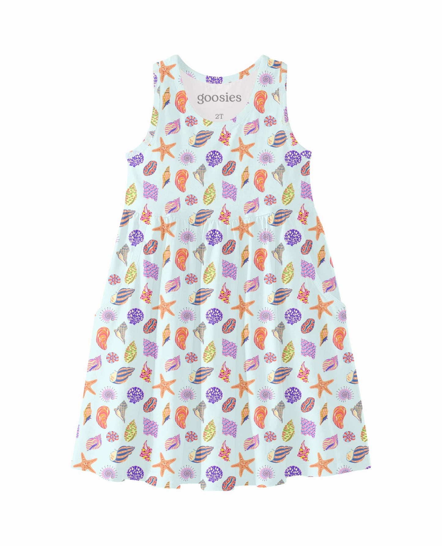 Bamboo Pocket Dress- Seashells