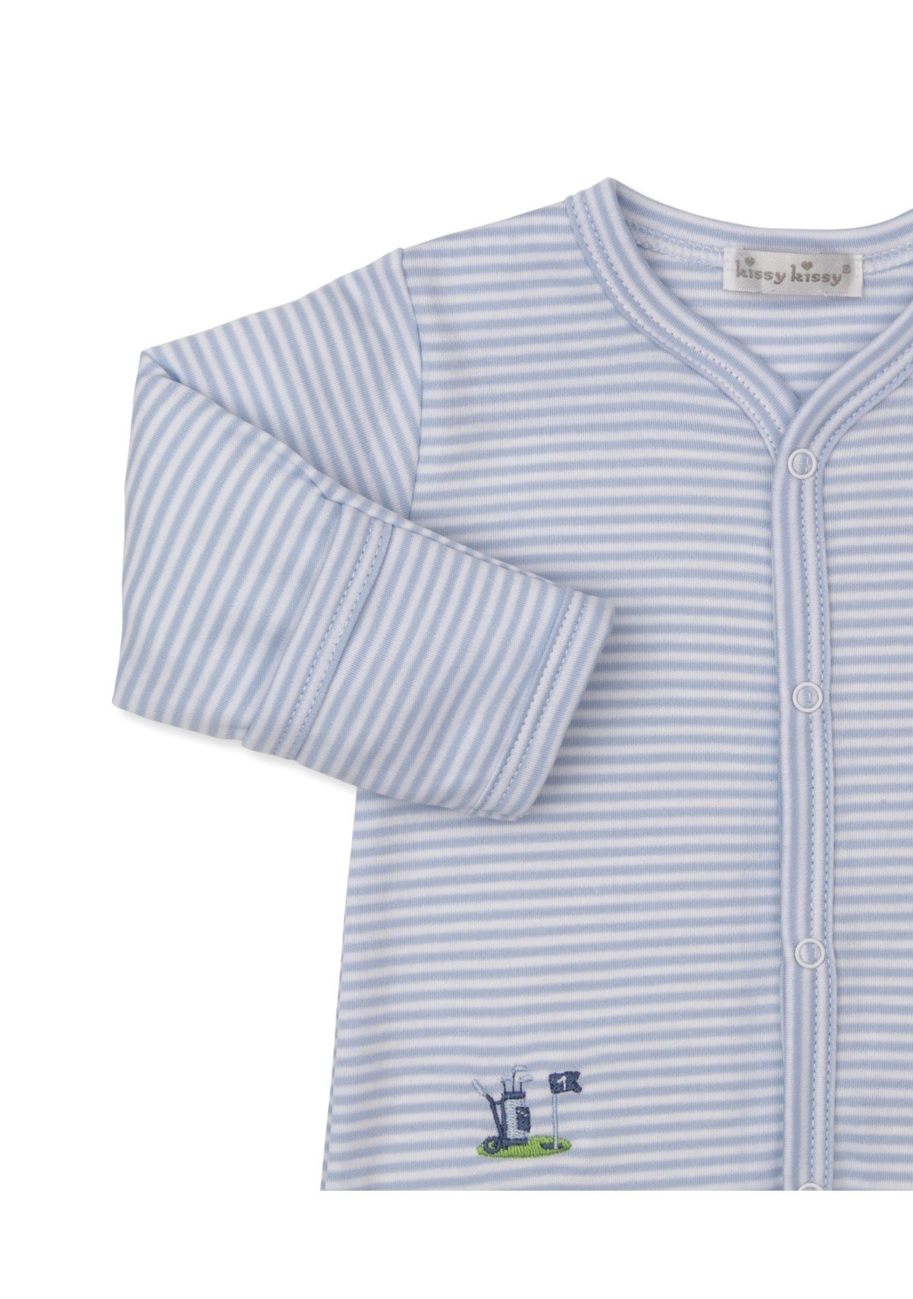 Pima Cotton Footie- Golf Stripe