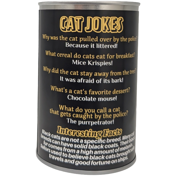 Salem the Canned Black Cat - Cat Plush in a Can