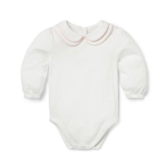 Double Collar White Bodysuit