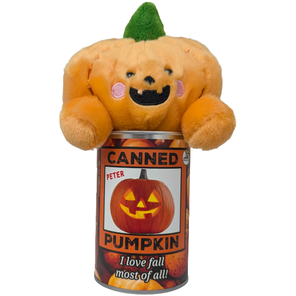 Peter the Canned Jack O'Lantern - Pumpkin Plush in a Can