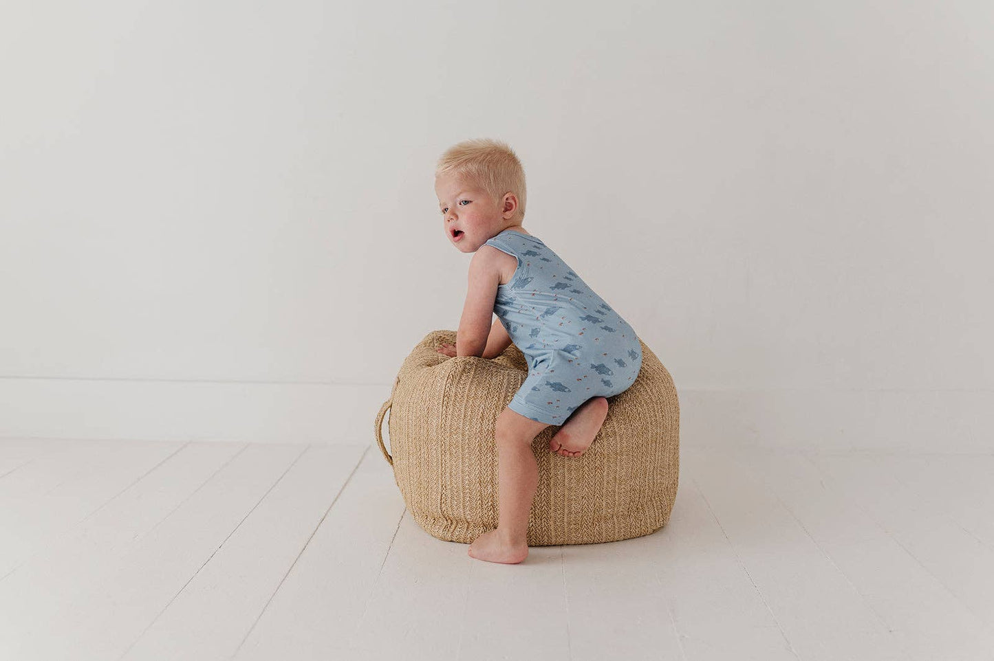 Bamboo Sleeveless Romper- Fish