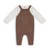 Organic Cotton Bear Embroidered Overall & Bodysuit Set