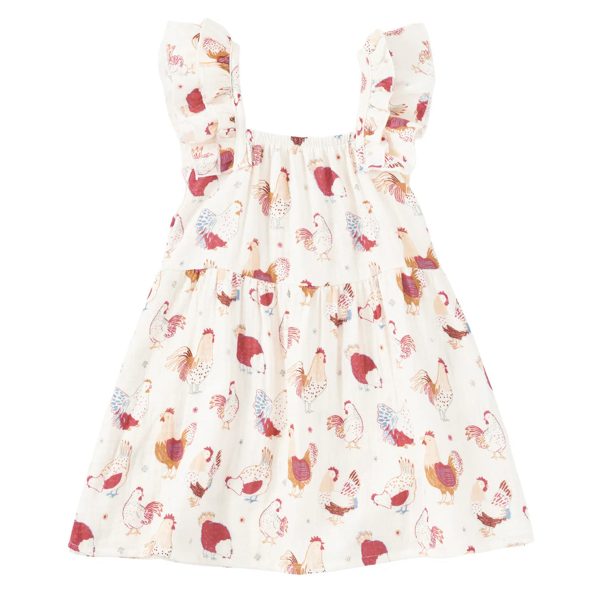 Organic Cotton Flutter Strap Dress