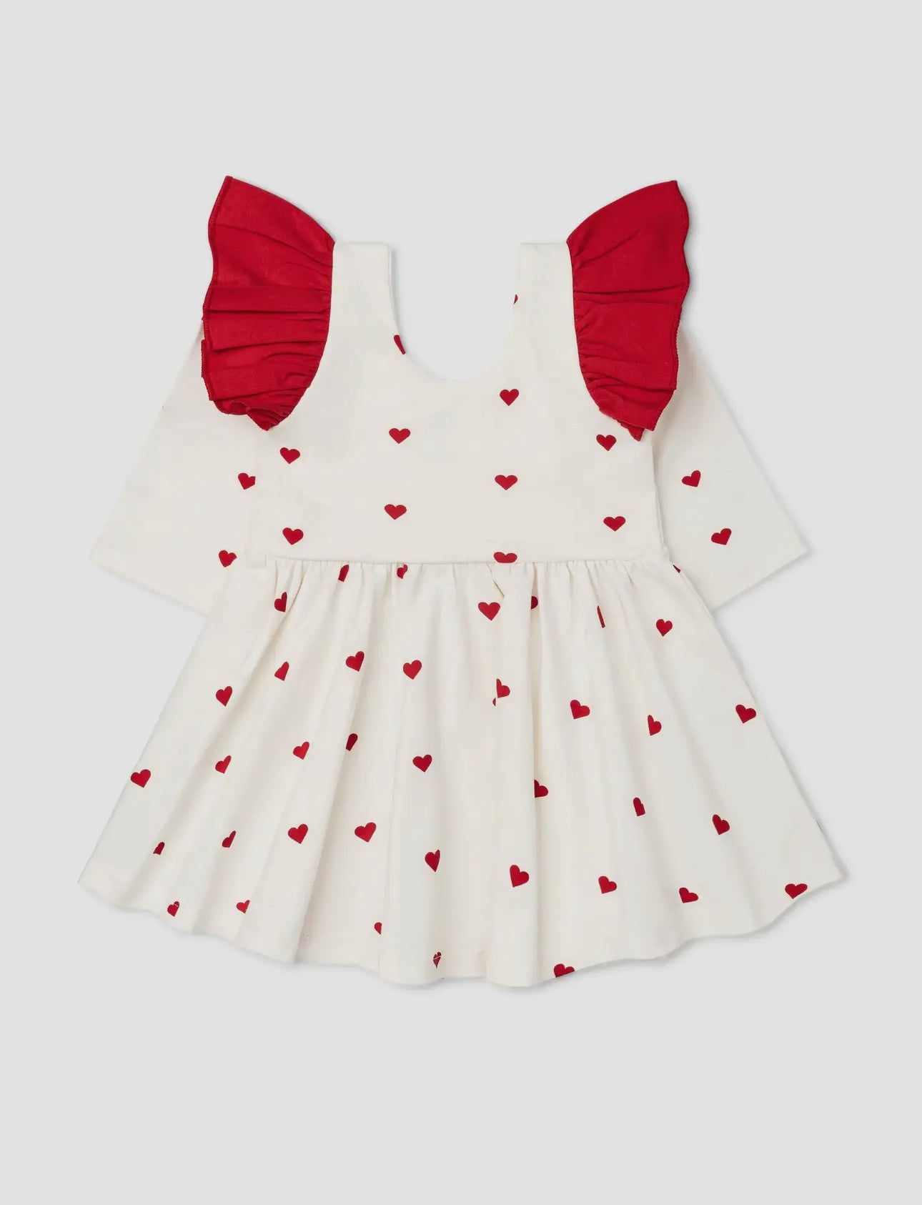 Double Ruffle Organic Cotton Heart Dress