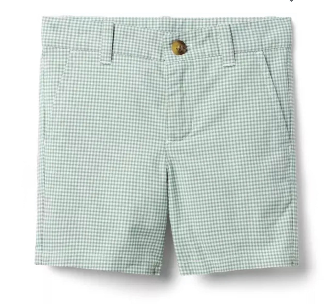Gingham Poplin Short- Green