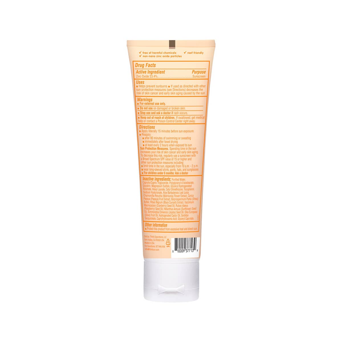 Baby Clear Zinc Sunscreen Sensitive Skin SPF 50 3 oz