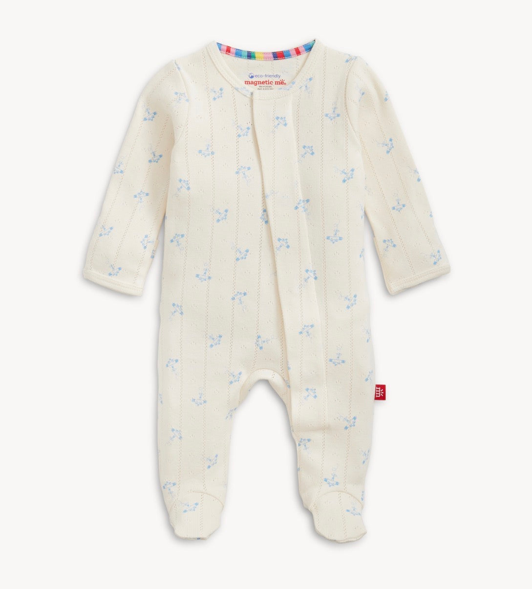 Organic Pointelle Footie- Airplanes