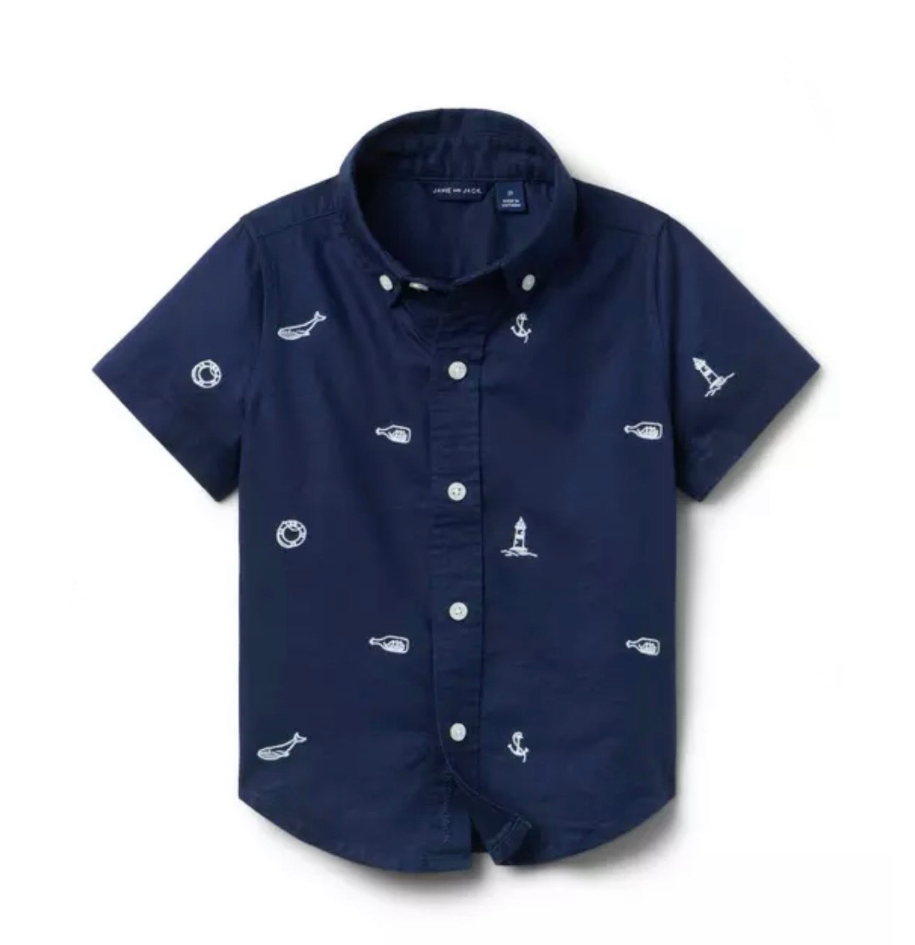 Embroidered Nautical Icon Oxford Shirt