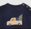 Organic Cotton Jolly Truck Appliqué Sweater Set