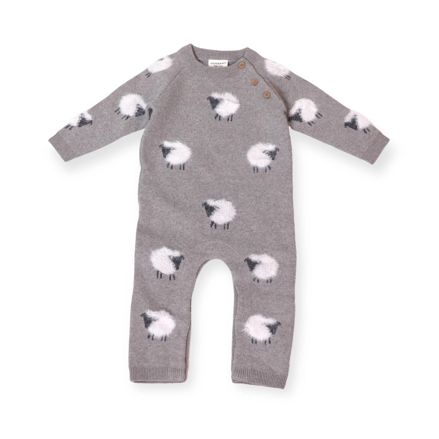 Organic Cotten Sheep Knit Romper