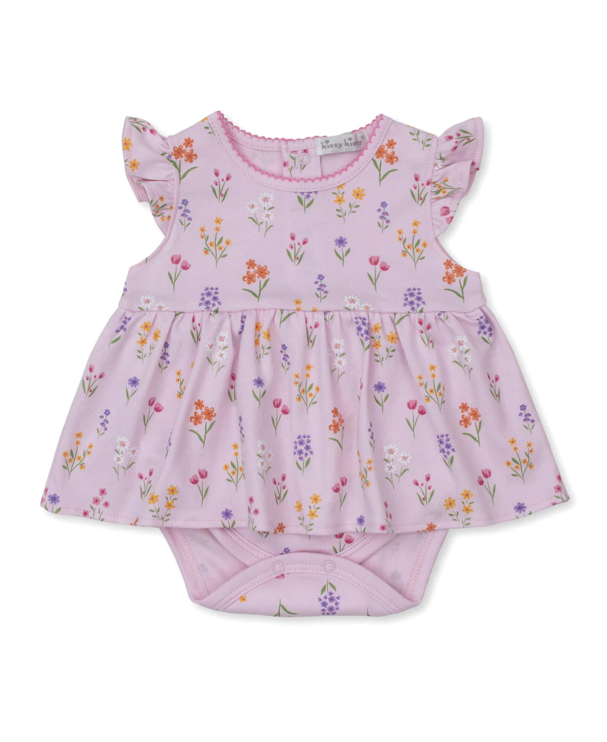 Pima Cotton Bodysuit Dress- Wild Flowers