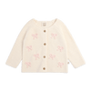 Zoe Bow Sweater Knit Baby Button Cardigan (Organic)