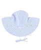 Girls Periwinkle Blue Seersucker Swim Hat