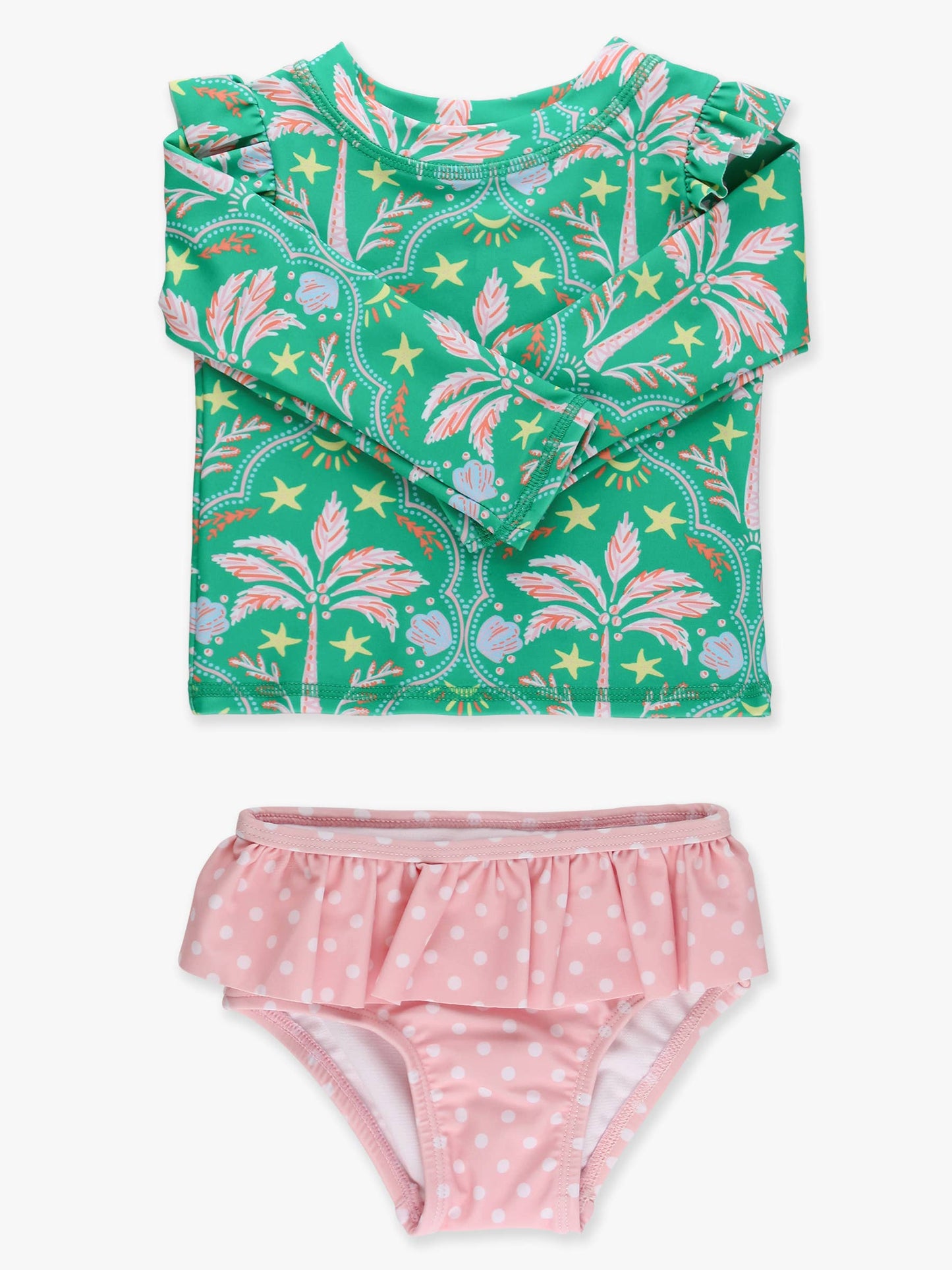 2 Piece Skirted Swim- Coconut Cabana