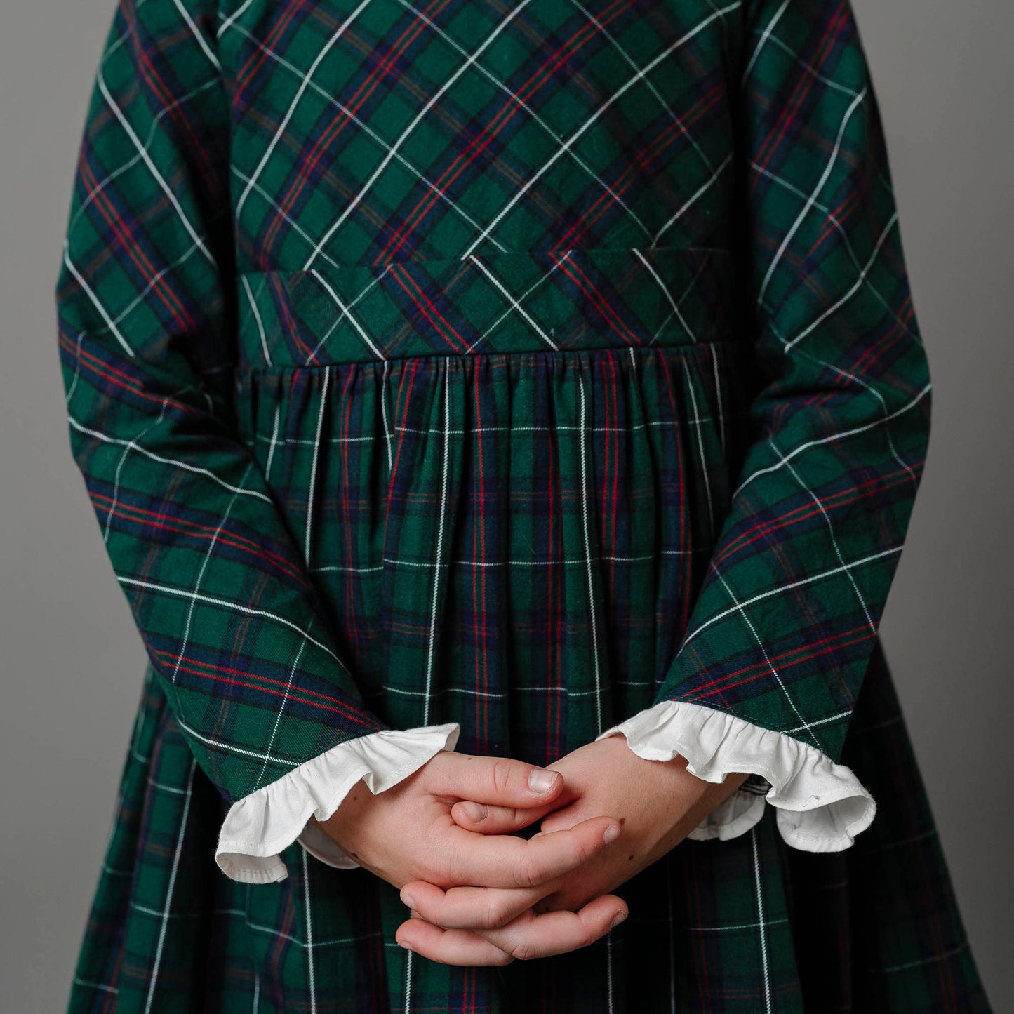 Organic Cotton Ruffle Cuff Party Dress