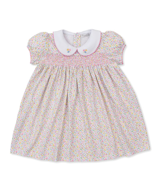 Garden Trellis Floral Smocked Dress