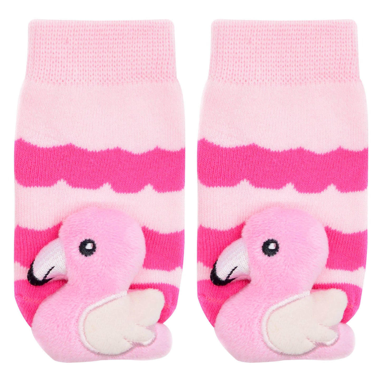 Rattle Socks- Flamingo