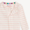 Organic Cotton Magnetic Footie-Pink Stripe