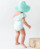 UPF50 Vintage Aqua Swim Hat