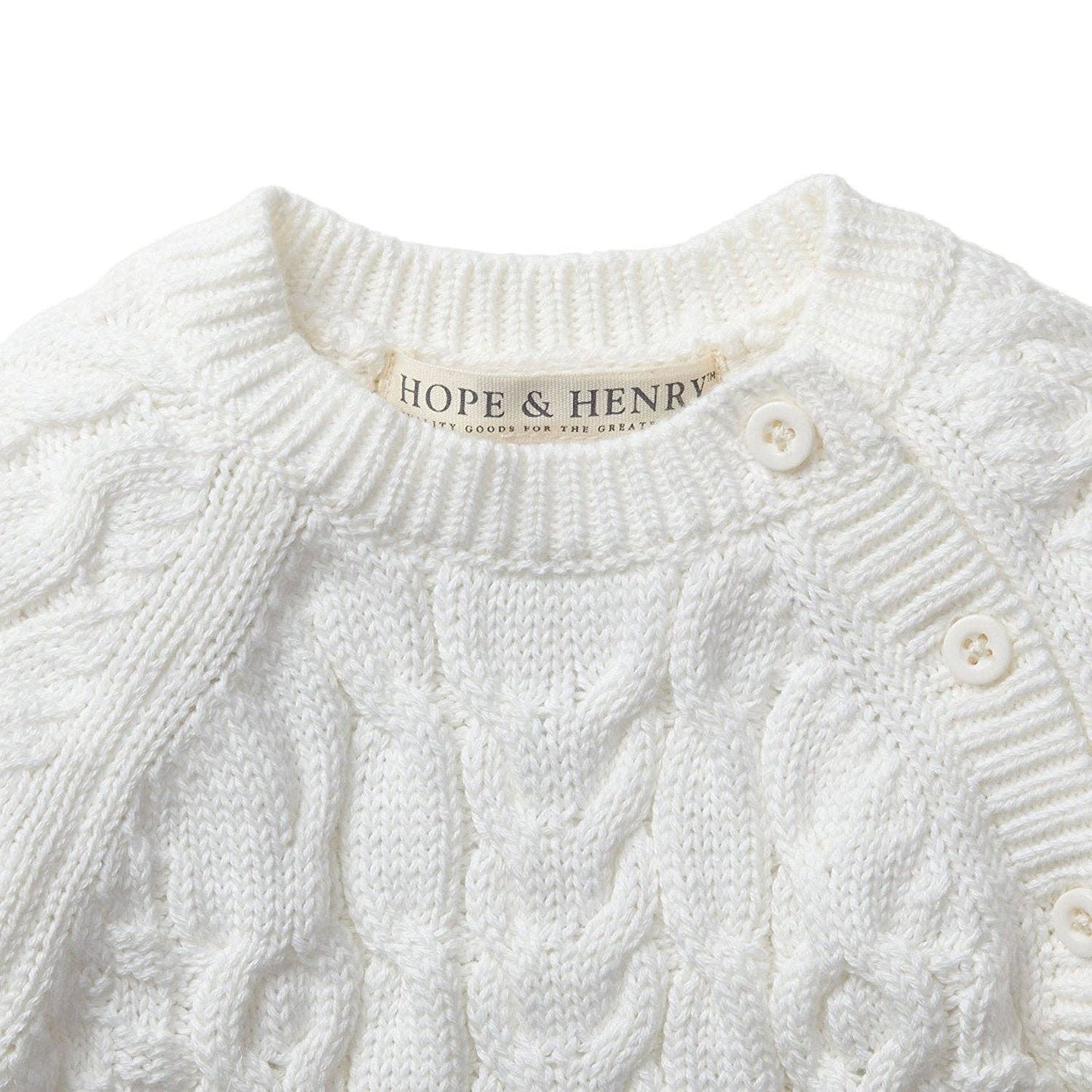 Organic Cotton Cable Knit Sweater Romper