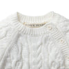 Organic Cotton Cable Knit Sweater Romper