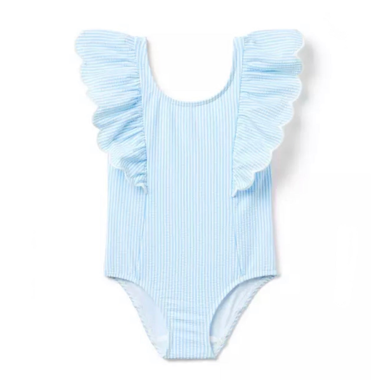 UPF50 Striped Seersucker Swimsuit