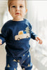 Organic Cotton Jolly Truck Appliqué Sweater Set