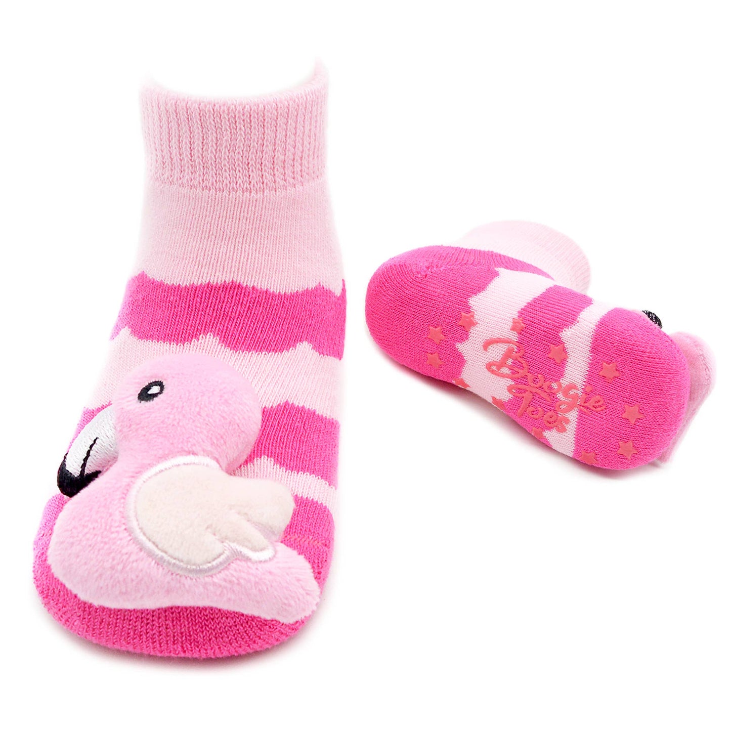 Rattle Socks- Flamingo