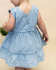 River Soft Hand-Dyed Denim Baby Dress + Bloomer (Organic)