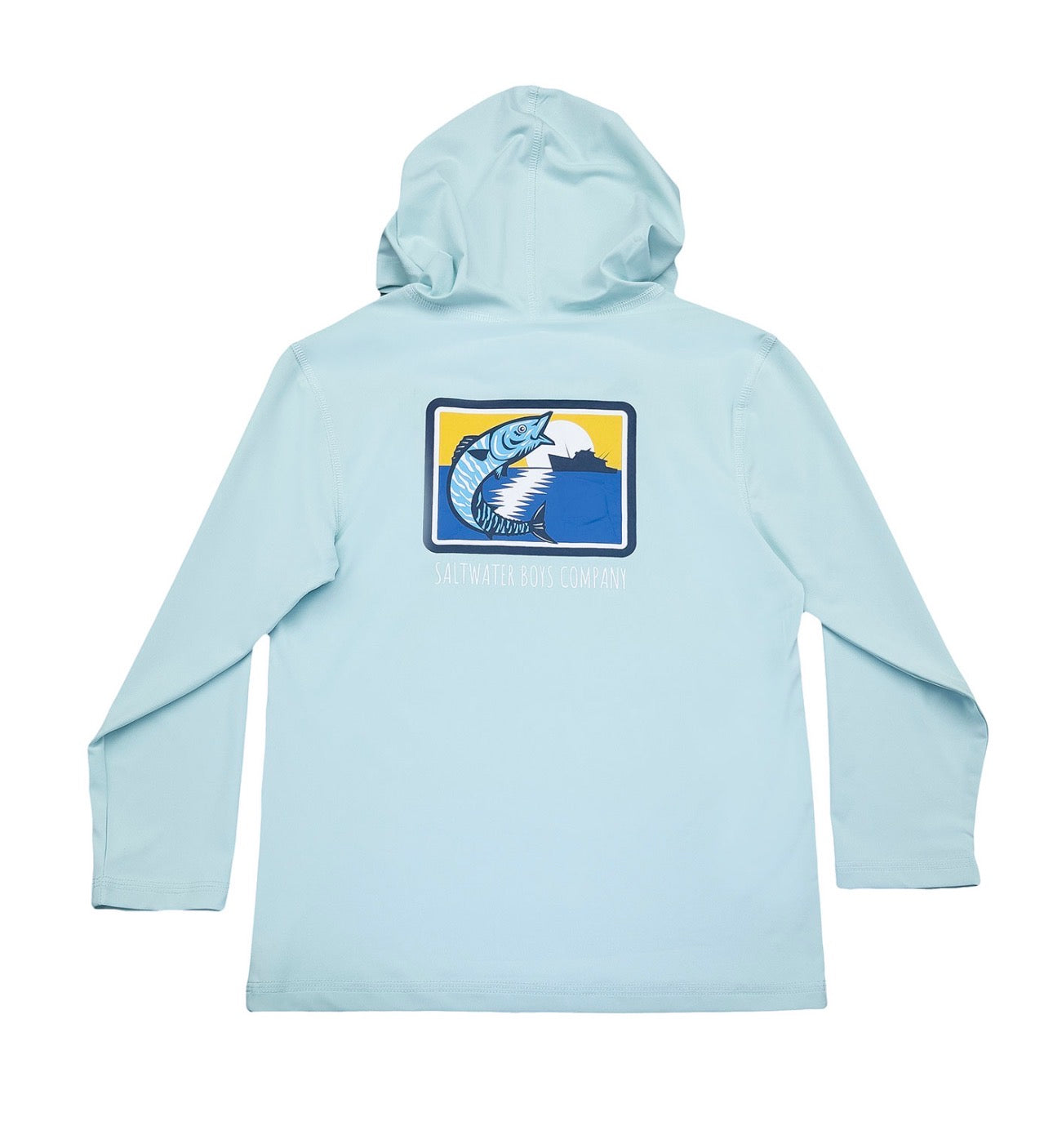 UPF50 Performance Hoodie- Teal Wahoo
