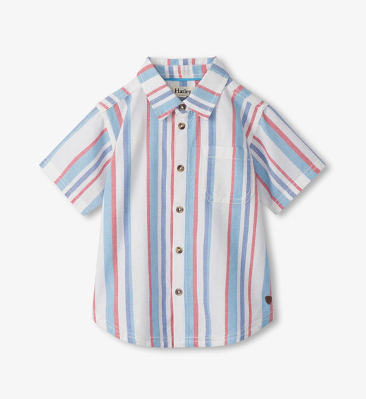 Nautical Stripes Woven Button Down