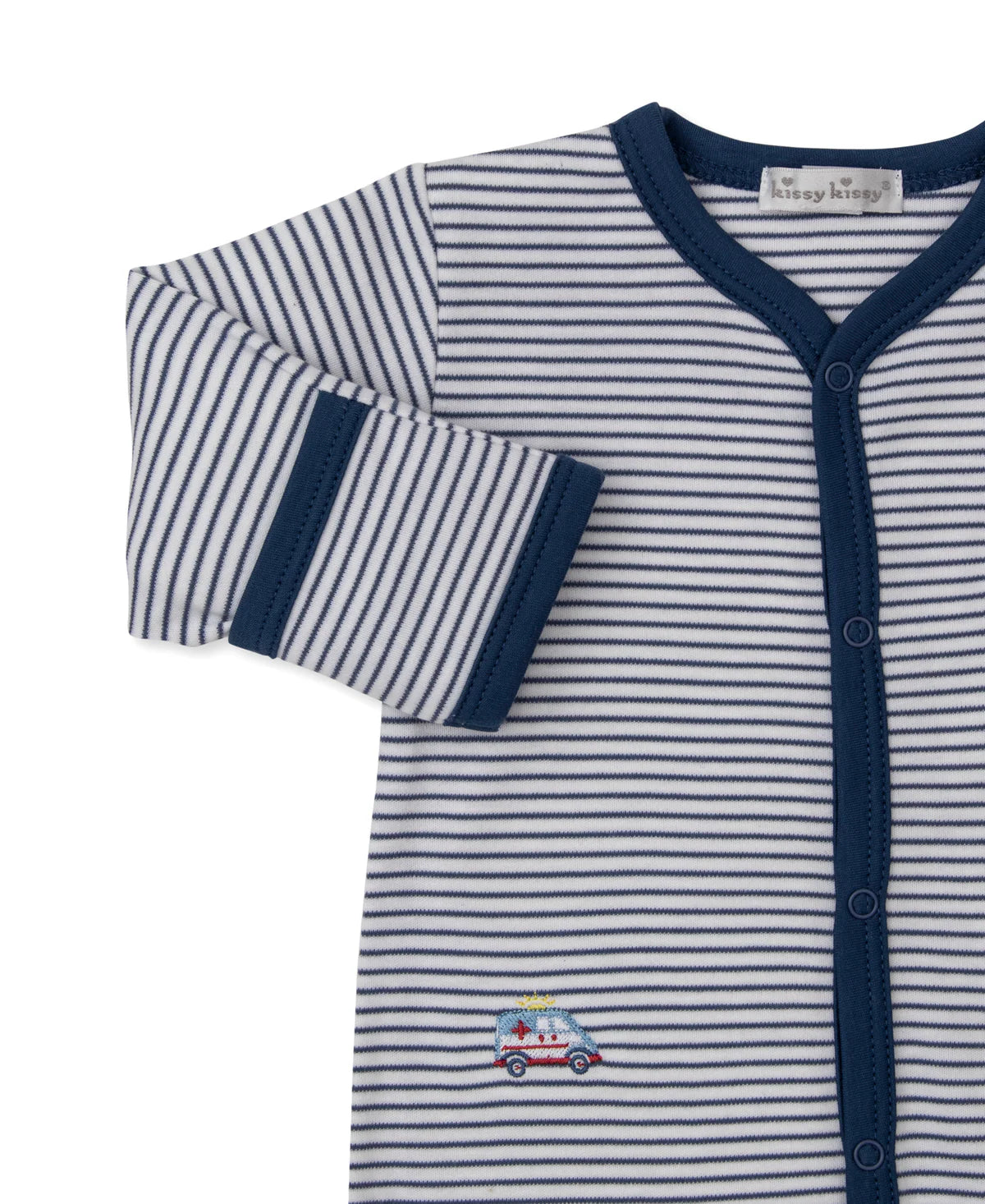 Pima Cotton Striped Footie- Rescue Raid