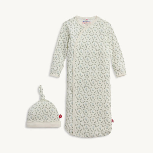 Organic Cotton Gown + Hat Set- Eloise