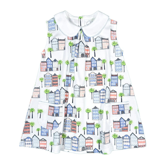 Sleeveless Pocket Twirl Dress- Rainbow Row