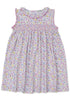 Pima Cotton Smocked Dress- Pastel Gardens