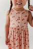 Henley Tank Dress- Cherries