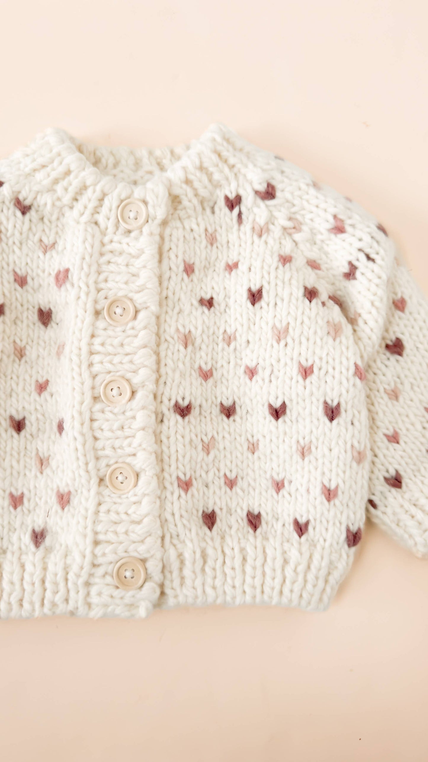 Sawyer Cardigan Mauve Hearts