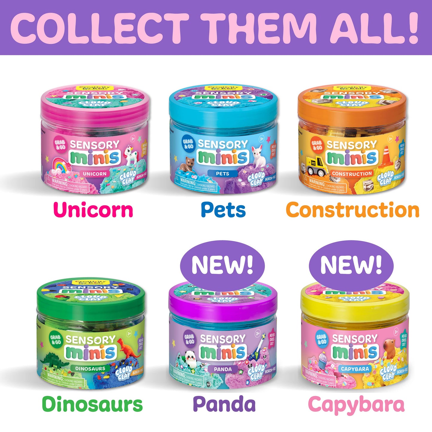 Sensory Mini Play Kit Jar with Cloud Clay: Capybara Theme