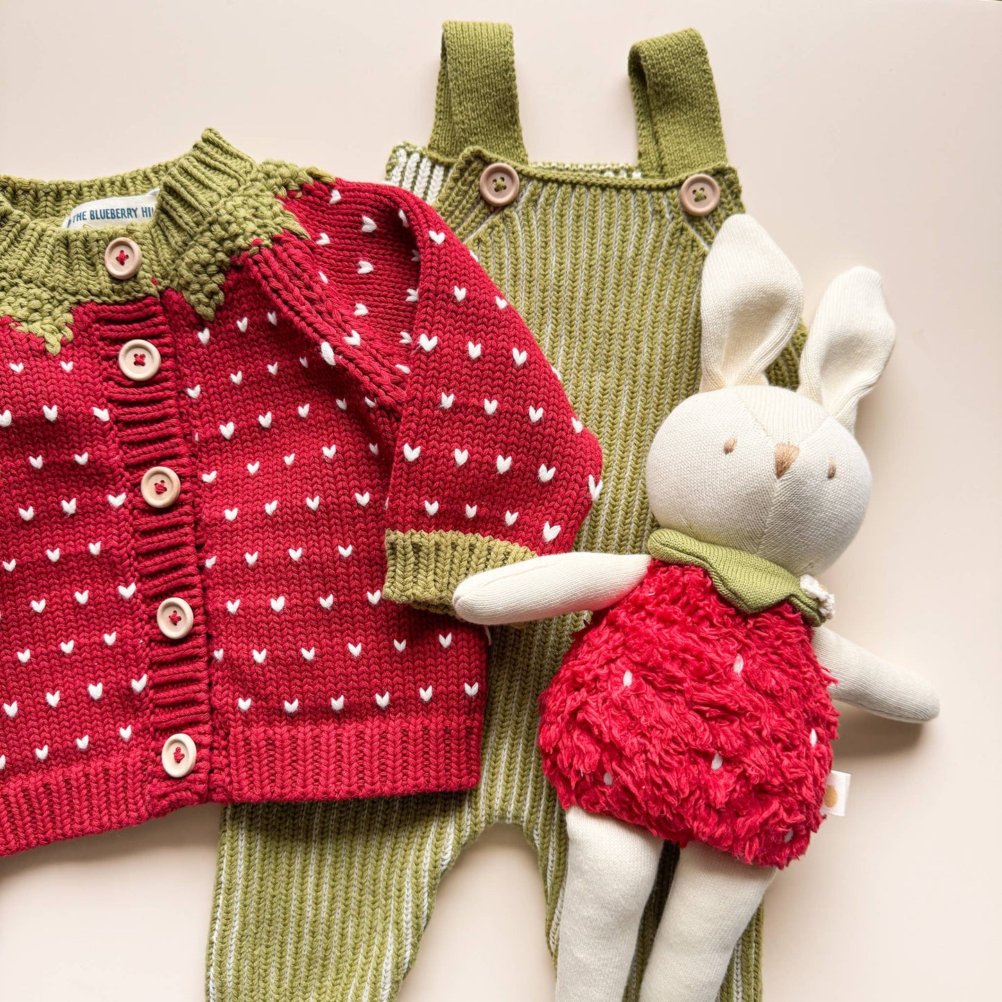100% Cotton Strawberry Cardigan