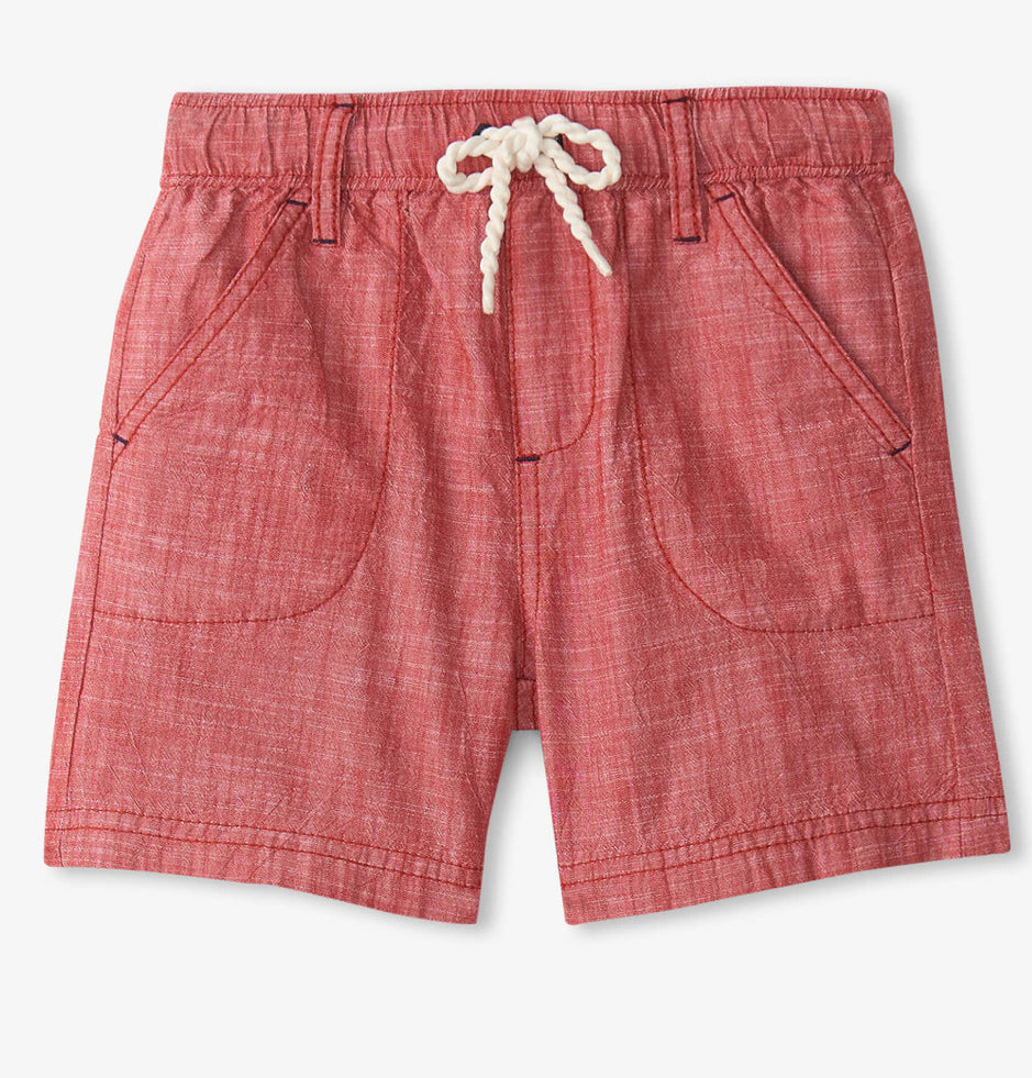 Boys Nautical Chambray Woven Shorts