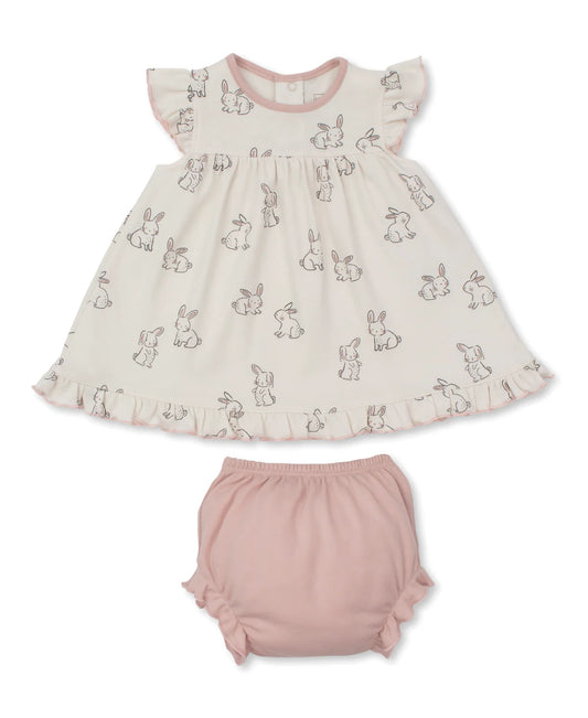 Kissy Love Bunny Buddies Pink Dress Set