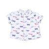 Organic Muslin Polo/Short Set- Airplanes
