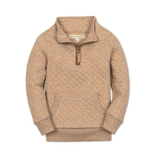 Organic Cotton Quilted Half Zip