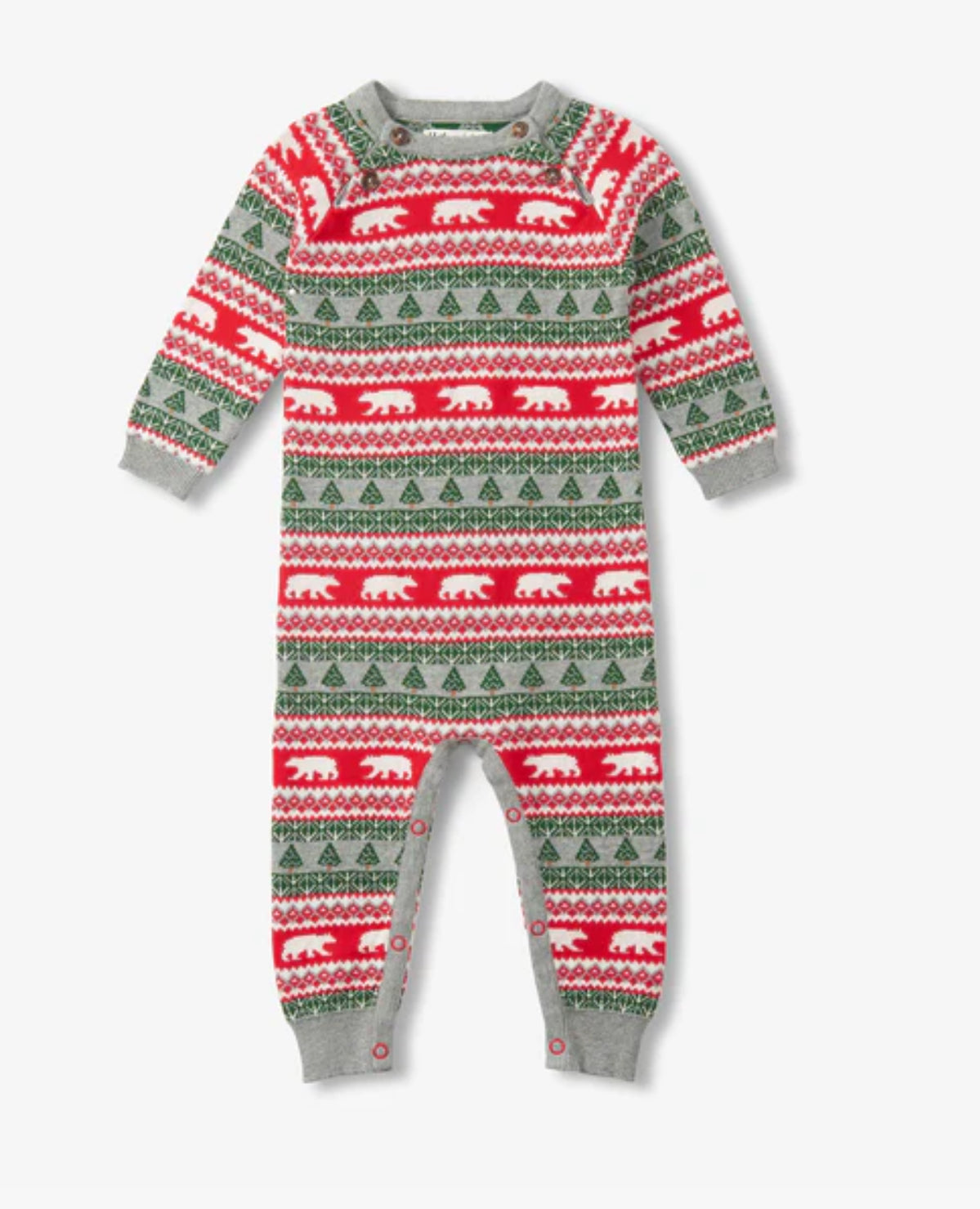 Polar Bear Fair Isle Sweater Romper