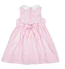Linen Look Flower Appliqué Dress