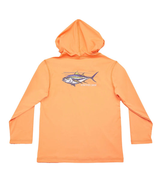 UPF50 Performance Hoodie- Coral Tuna